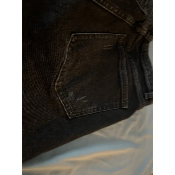 Zara Women's Straight Leg Jeans Size 2 Black Frayed Hem And Holes Distressed - Picture 7 of 9